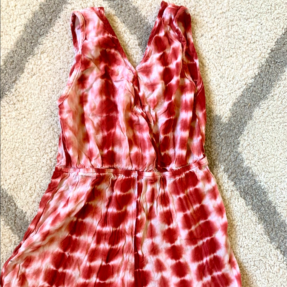 Girls 6Y Tie Dye Linen Romper